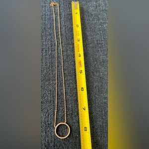Rose Gold tone Necklaces 15” Circle